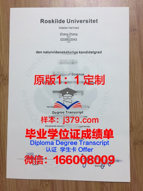 罗斯基勒大学学位证书样貌一览
