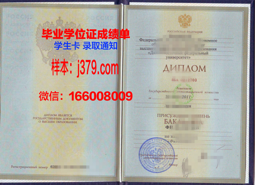 远东国立体育学府学位证书