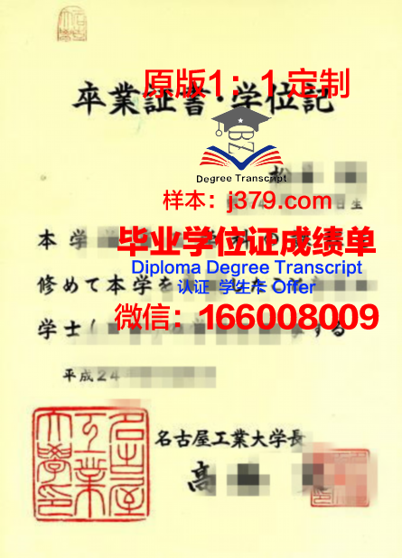 名古屋大学毕业证书样式