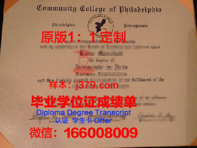 费城社区学院毕业证Diploma文凭
